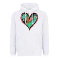 White Feather Heart Heavyweight Hoodie - Jasminsmagicworld