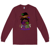 Burgundy spooky mama Long Sleeve Tee - SublimationCraftShop