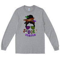 Heather Grey spooky mama Long Sleeve Tee - SublimationCraftShop