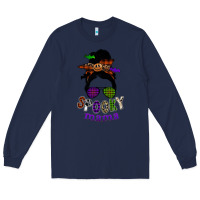 Navy spooky mama Long Sleeve Tee - SublimationCraftShop