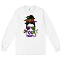 White spooky mama Long Sleeve Tee - SublimationCraftShop