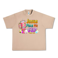 Burro Jesus Fills My Cup Easter Urban Heavy Tee - CowhideDigitalArt
