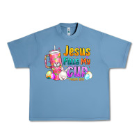Pebble Blue Jesus Fills My Cup Easter Urban Heavy Tee - CowhideDigitalArt
