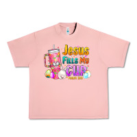 Salmon Jesus Fills My Cup Easter Urban Heavy Tee - CowhideDigitalArt