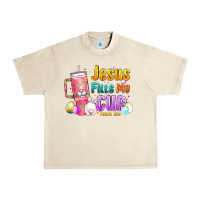 Sandshell Jesus Fills My Cup Easter Urban Heavy Tee - CowhideDigitalArt