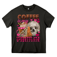 Asphalt Coffee is my Valentine skull Heavy Core Tee - FaDigitalArtStudio
