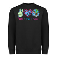 Black Peace Love Teach Heavyweight Sweatshirt - Jasminsmagicworld