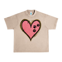 Pink Glitter Heart Urban Heavy Tee | Teevron