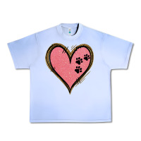 Grape Ice Pink Glitter Heart Urban Heavy Tee - Jasminsmagicworld