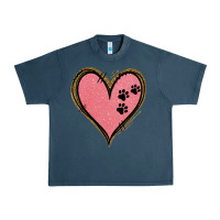 Midnight Navy Pink Glitter Heart Urban Heavy Tee - Jasminsmagicworld