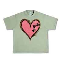 Oil Green Pink Glitter Heart Urban Heavy Tee - Jasminsmagicworld