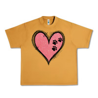 Peanut Butter Pink Glitter Heart Urban Heavy Tee - Jasminsmagicworld