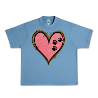 Pebble Blue Pink Glitter Heart Urban Heavy Tee - Jasminsmagicworld