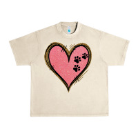 Sandshell Pink Glitter Heart Urban Heavy Tee - Jasminsmagicworld