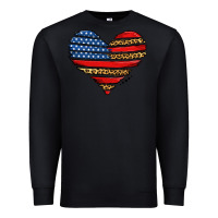 Black american leopard brushstroke heart Premium Sweatshirt - Jasminsmagicworld