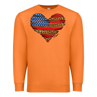 Carrot american leopard brushstroke heart Premium Sweatshirt - Jasminsmagicworld