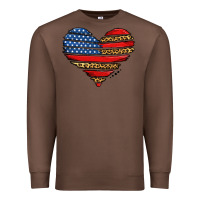 Chestnut american leopard brushstroke heart Premium Sweatshirt - Jasminsmagicworld