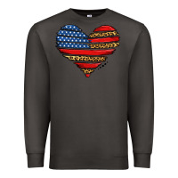 Smoke american leopard brushstroke heart Premium Sweatshirt - Jasminsmagicworld