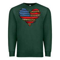 Sports Green american leopard brushstroke heart Premium Sweatshirt - Jasminsmagicworld