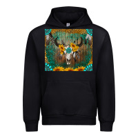Black boho bullskull Urban Hoodie - RanaPortraitStore
