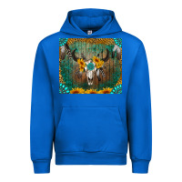 Cobalt boho bullskull Urban Hoodie - RanaPortraitStore