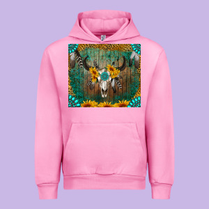 Boho Bullskull Urban Hoodie Designed By Ranaportraitstore