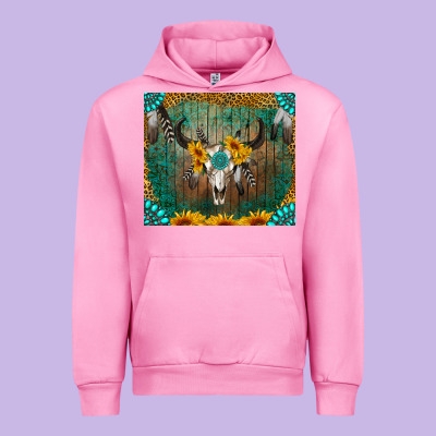 Boho Bullskull Urban Hoodie Designed By Ranaportraitstore
