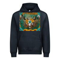 Navy boho bullskull Urban Hoodie - RanaPortraitStore