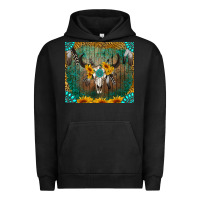 Pigment Black boho bullskull Urban Hoodie - RanaPortraitStore