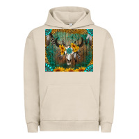 Pigment French Oak boho bullskull Urban Hoodie - RanaPortraitStore
