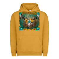 Pigment Peanut Butter boho bullskull Urban Hoodie - RanaPortraitStore