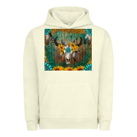 Pigment Pistachio boho bullskull Urban Hoodie - RanaPortraitStore