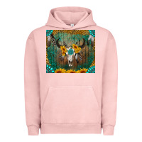 Pigment Salmon boho bullskull Urban Hoodie - RanaPortraitStore