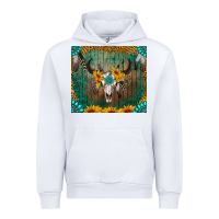 White boho bullskull Urban Hoodie - RanaPortraitStore