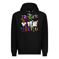 Black trick or teeth Premium Hoodie - BarkalooDesign