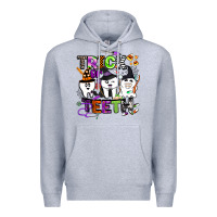 Heather Grey trick or teeth Premium Hoodie - BarkalooDesign