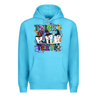 Ocean Blue trick or teeth Premium Hoodie - BarkalooDesign