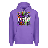 Purple trick or teeth Premium Hoodie - BarkalooDesign