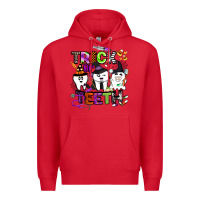 Red trick or teeth Premium Hoodie - BarkalooDesign