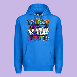Trick Or Teeth Premium Hoodie Designed By Barkaloodesign
