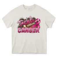 Cream Tackle cancer Football Heavy Core Tee - FaDigitalArtStudio