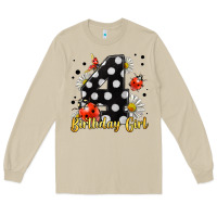 Mushroom ladybug birthday girl age 4 Long Sleeve Tee - LillyAllenDesigns