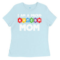 Baby Blue LIL Autism Mom Ladies Tee - CowhideDigitalArt