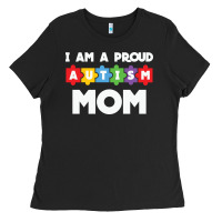 Black LIL Autism Mom Ladies Tee - CowhideDigitalArt