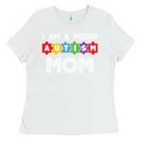 White LIL Autism Mom Ladies Tee - CowhideDigitalArt