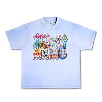 Grape Ice One Happy Mama Easter Bunny Urban Heavy Tee - CowhideDigitalArt