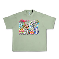 Oil Green One Happy Mama Easter Bunny Urban Heavy Tee - CowhideDigitalArt