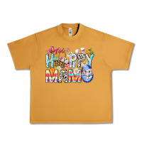 Peanut Butter One Happy Mama Easter Bunny Urban Heavy Tee - CowhideDigitalArt