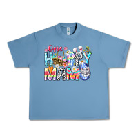 Pebble Blue One Happy Mama Easter Bunny Urban Heavy Tee - CowhideDigitalArt