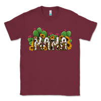 Burgundy Cactus Cowhide Sunflower Mama and Mini Set Classic Tee - Jasminsmagicworld
